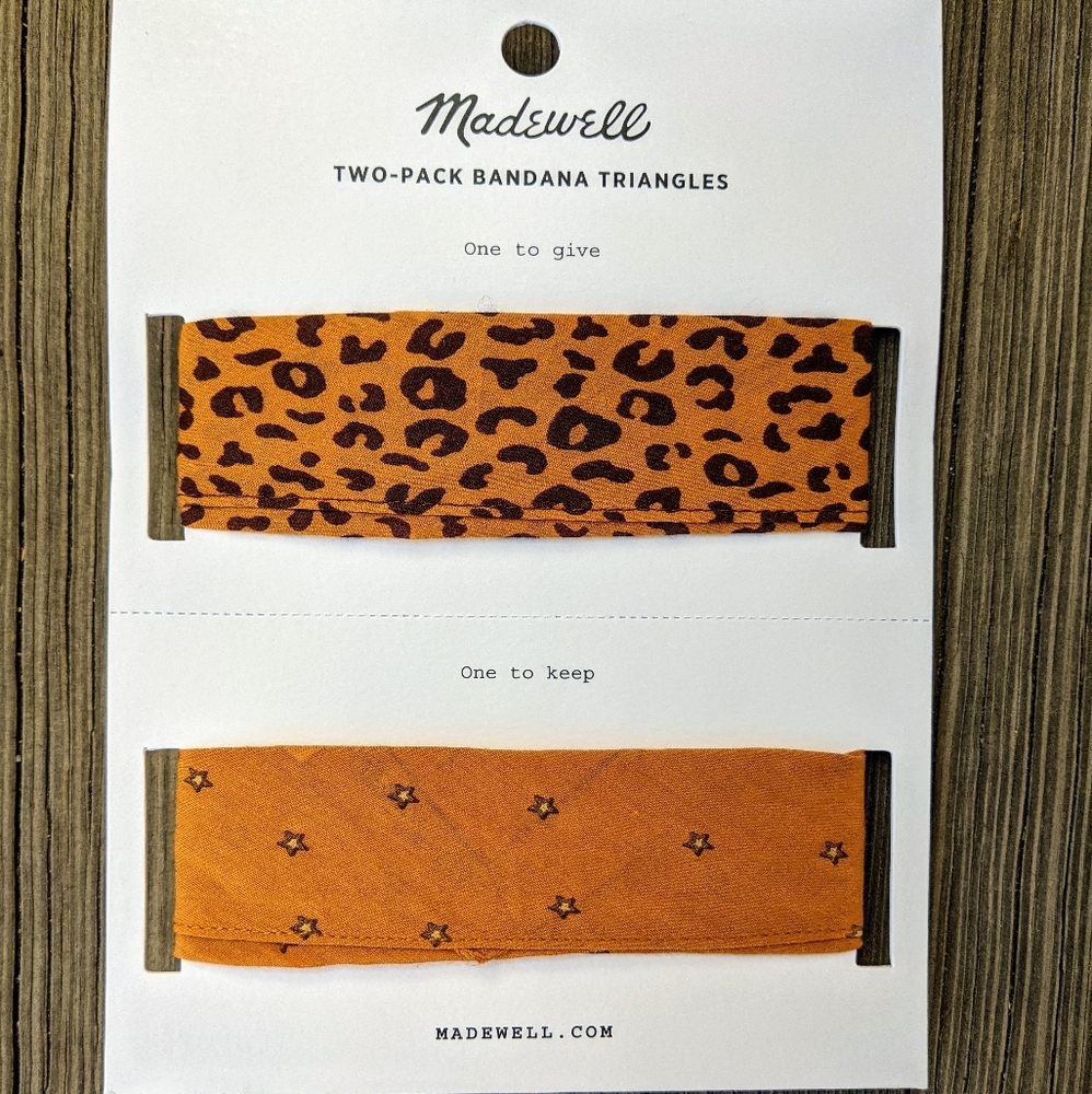 MADEWELL Friendship Two-Pack Bandana Triangles NWT